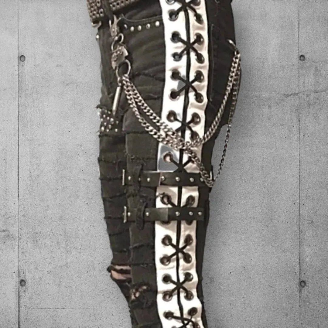 Blackout Gothic Punk Rocker Jeans boomersarepunktoo.com