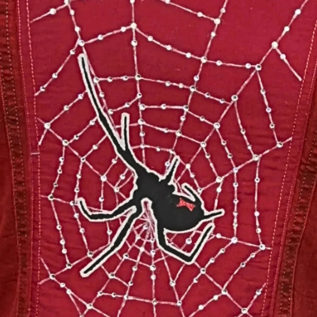 Blinged Punk Princess Black Widow Vest boomersarepunktoo.com