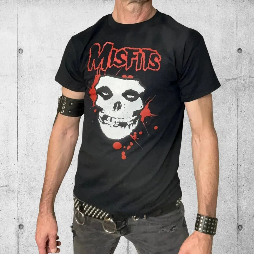 Blood Spatter Misfits Crimson Ghost Tee Shirt boomersarepunktoo.com