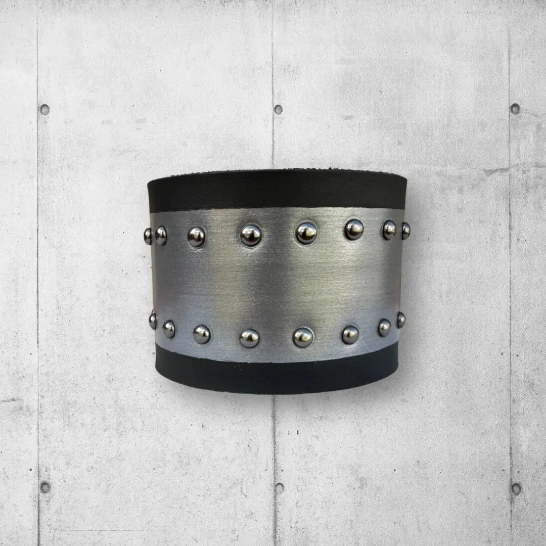 Heavy Metal/ Punk Rocker Leather Bicep Cuff boomersarepunktoo.com