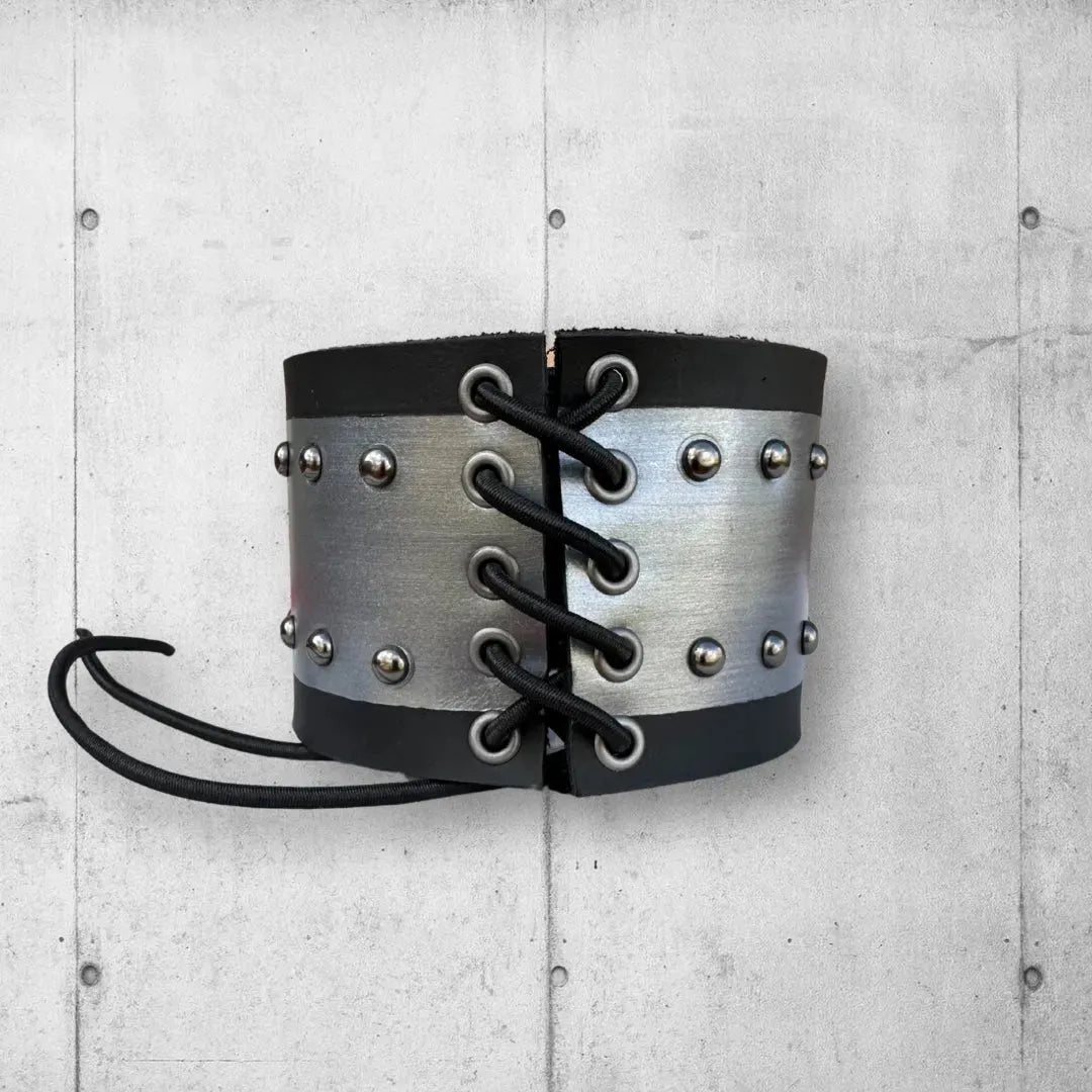 Heavy Metal/ Punk Rocker Leather Bicep Cuff boomersarepunktoo.com