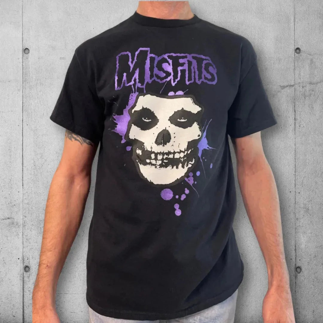 Purple Blood Spatter Misfits Crimson Ghost Tee Shirt boomersarepunktoo.com