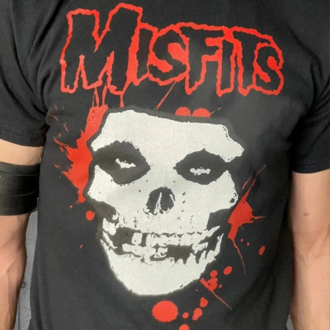 Red Blood Spatter Misfits Crimson Ghost Tee Shirt boomersarepunktoo.com