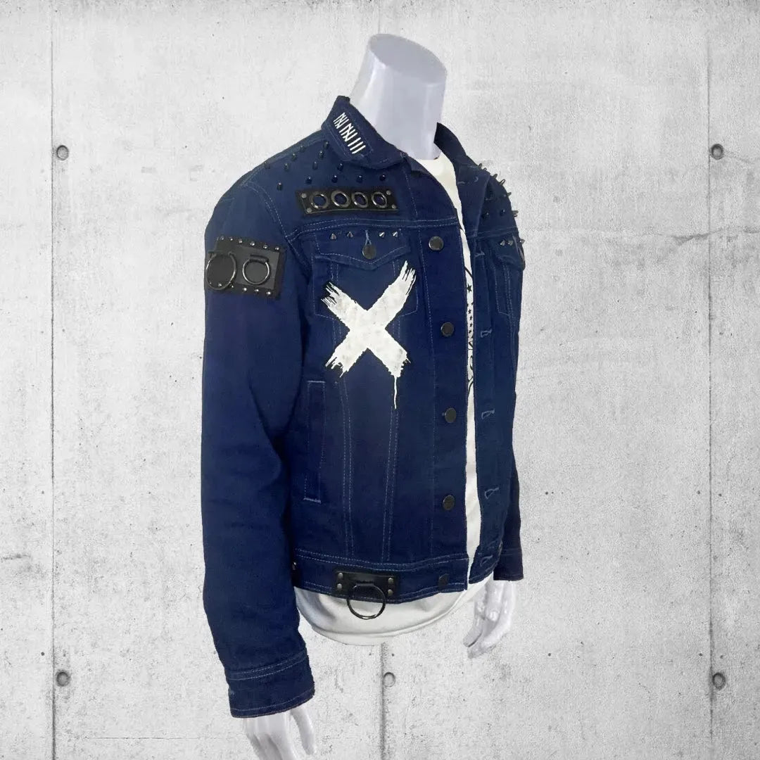 Royal Blue Punk Rock Battle Jacket (The Forsaken) boomersarepunktoo.com