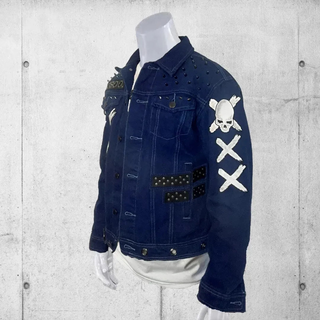 Royal Blue Punk Rock Battle Jacket (The Forsaken) boomersarepunktoo.com