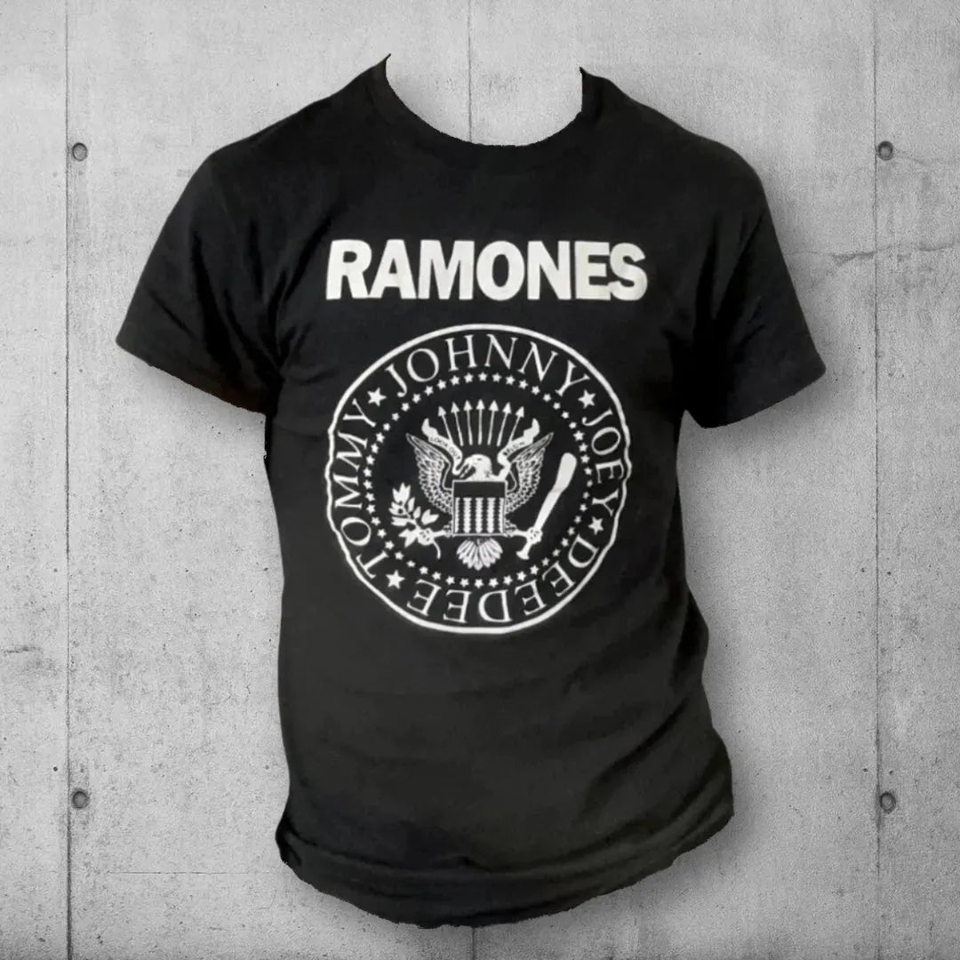 The Ramones Iconic Eagle Crest Logo Tee Shirt boomersarepunktoo.com