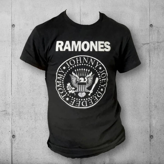 The Ramones Iconic Eagle Crest Logo Tee Shirt boomersarepunktoo.com