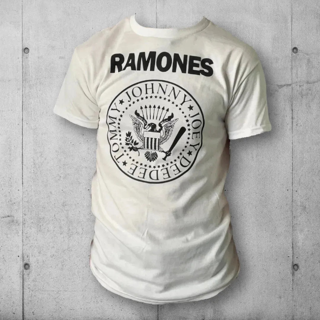 The Ramones Iconic Eagle Crest Logo Tee Shirt boomersarepunktoo.com