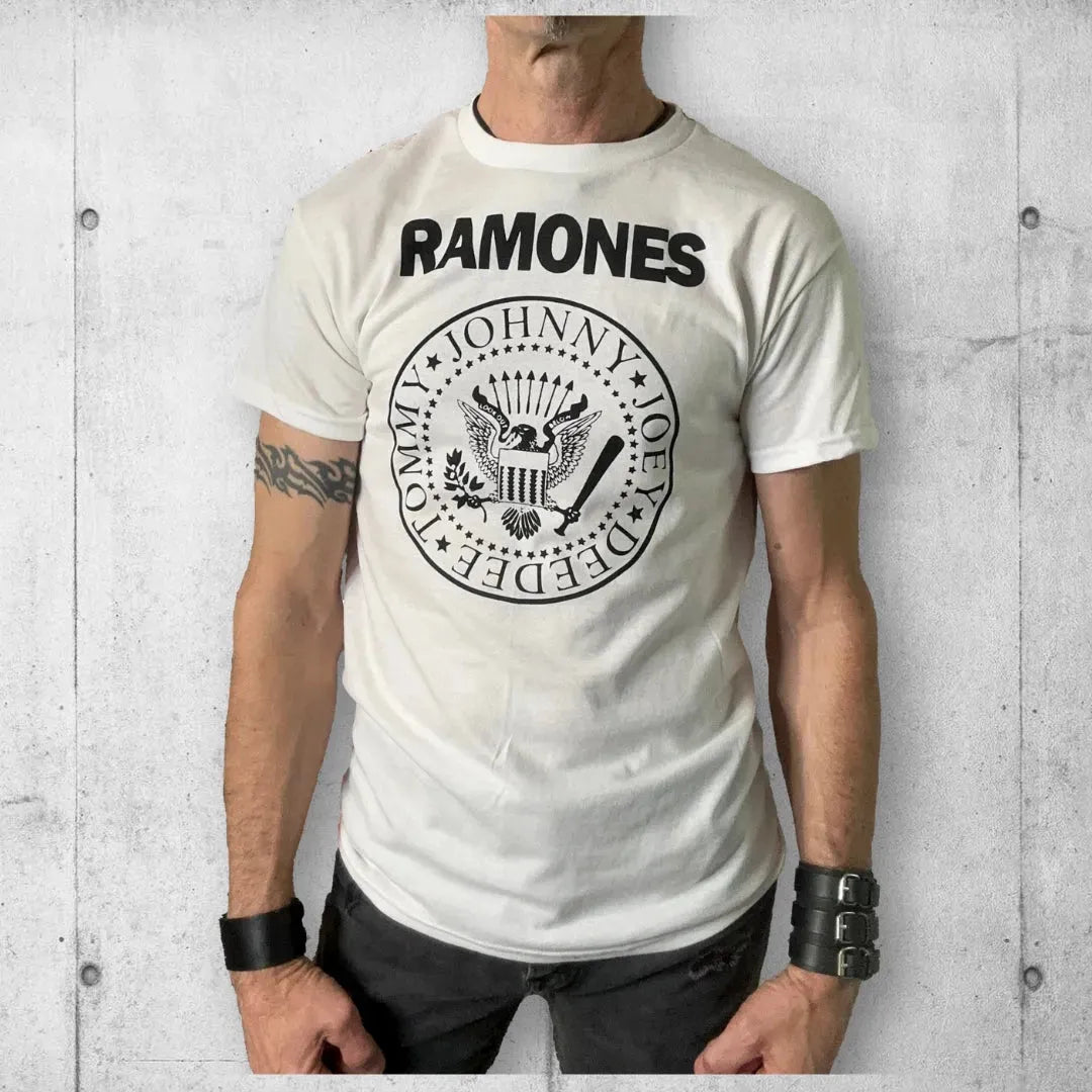The Ramones Iconic Eagle Crest Logo Tee Shirt boomersarepunktoo.com