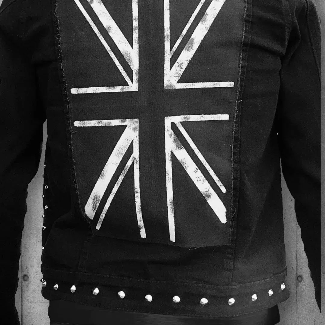 Underground U.K. Punk Rocker Denim Jacket boomersarepunktoo.com