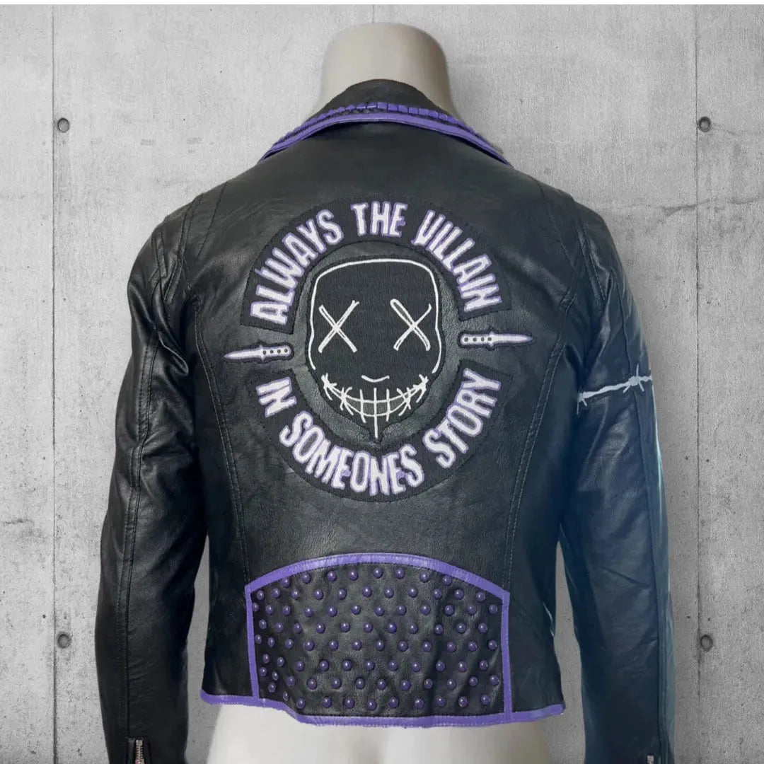 Women's Vegan Leather Cropped Punk Rocker Jacket boomersarepunktoo.com