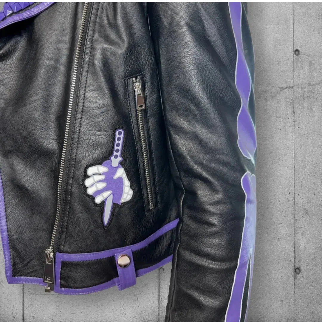 Women's Vegan Leather Cropped Punk Rocker Jacket boomersarepunktoo.com