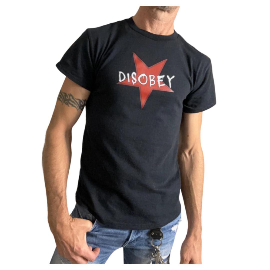 Boomers Red Star Spray Painted Disobey Tee Shirt