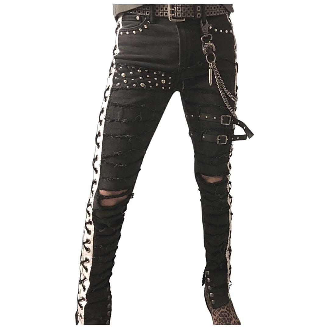 Blackout Gothic Punk Rocker Jeans