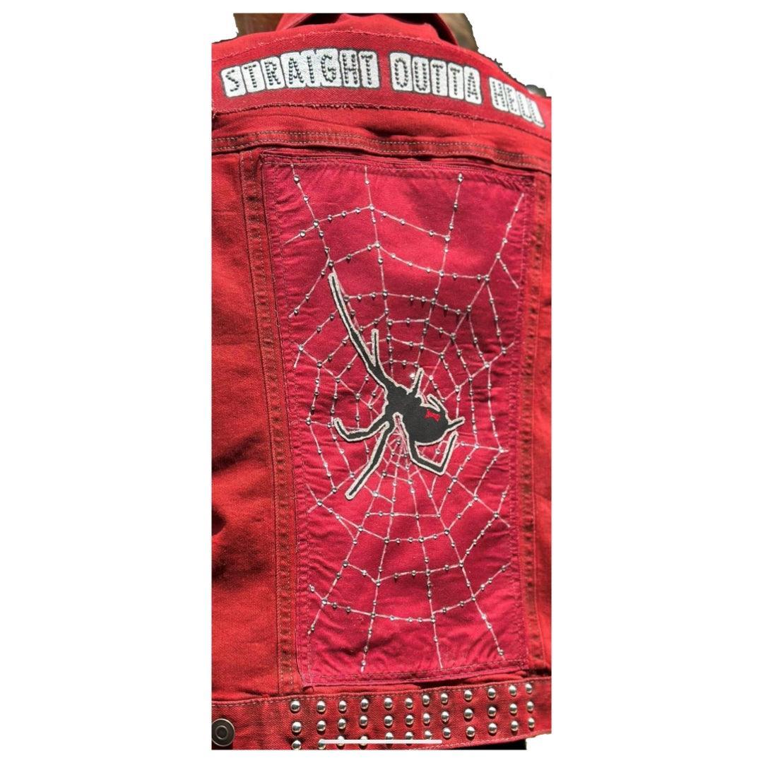 Blinged Punk Princess Black Widow Vest