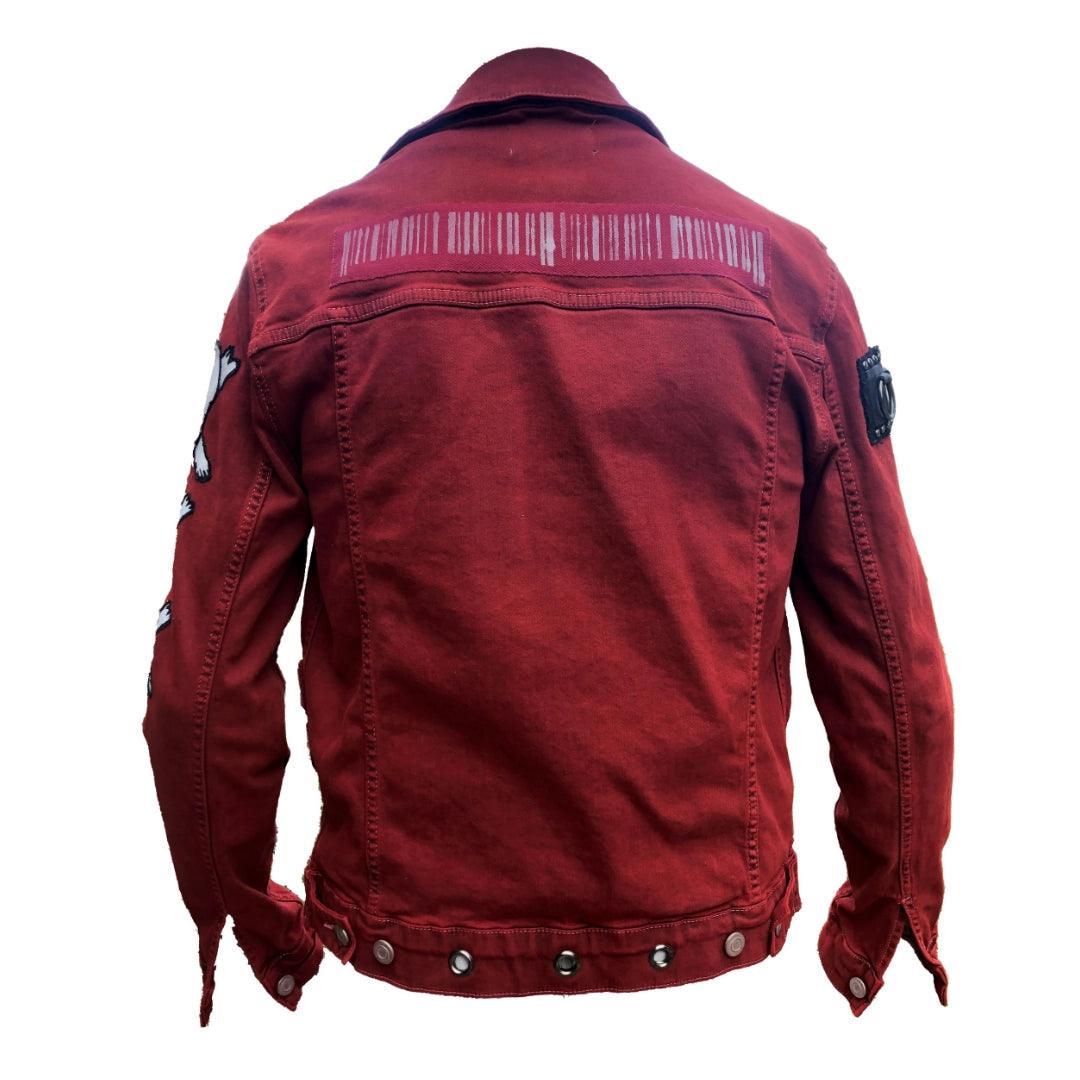 Scarlet Red Punk Rock Battle Jacket (The Forsaken)