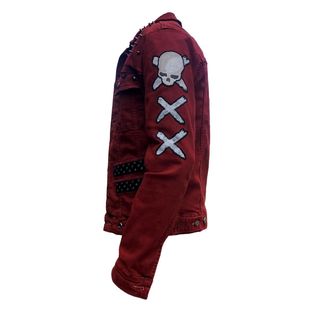 Scarlet Red Punk Rock Battle Jacket (The Forsaken)