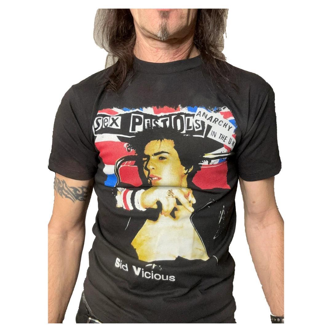 Iconic Sid Vicious Sex Pistols UK Punk Rock Tee Shirt