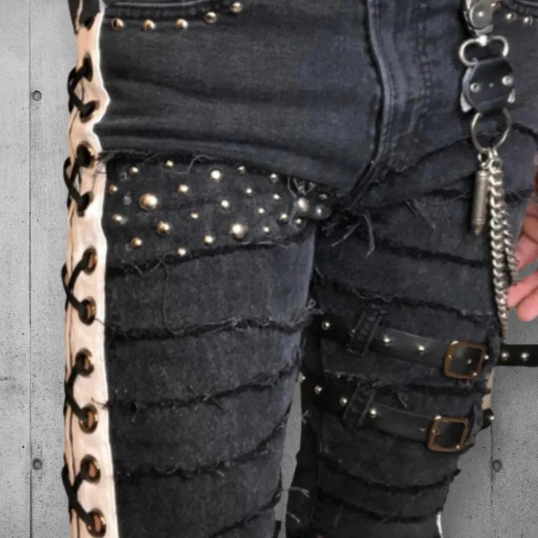 Blackout Gothic Punk Rocker Jeans boomersarepunktoo.com