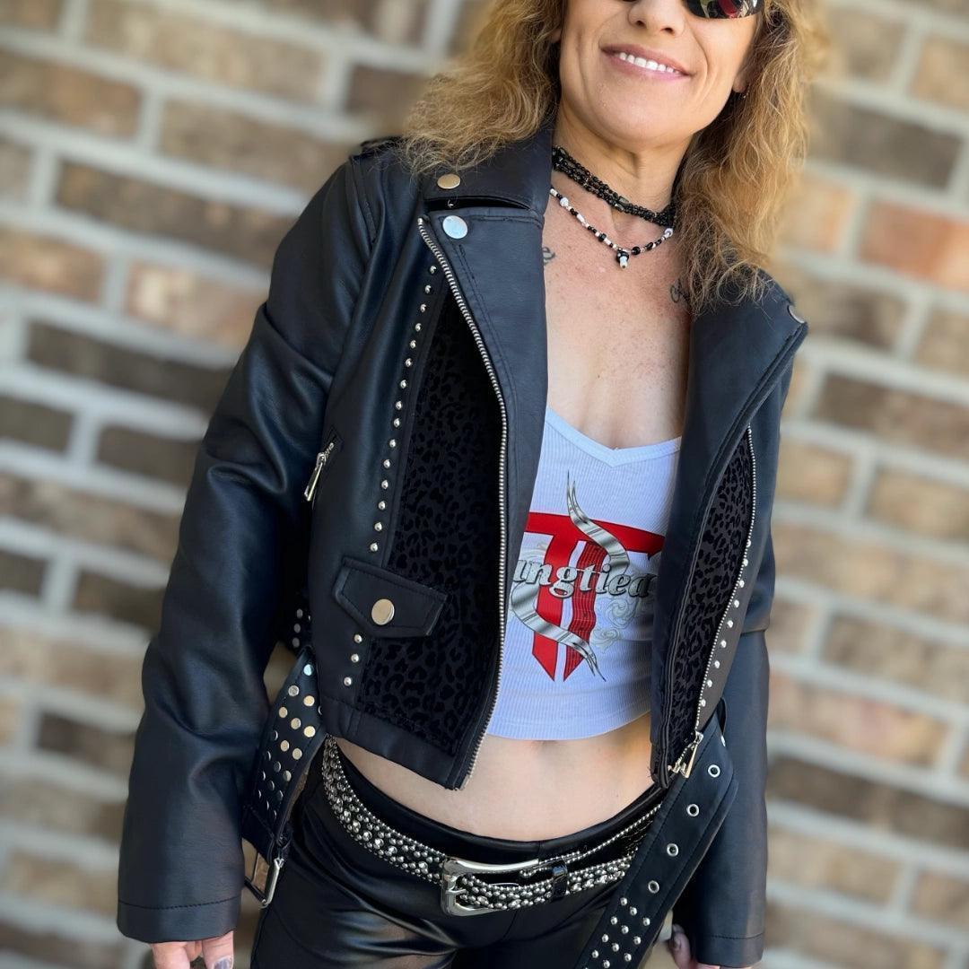 Kansas City Rock Band Tungtied Women's Cropped Tank Top boomersarepunktoo.com