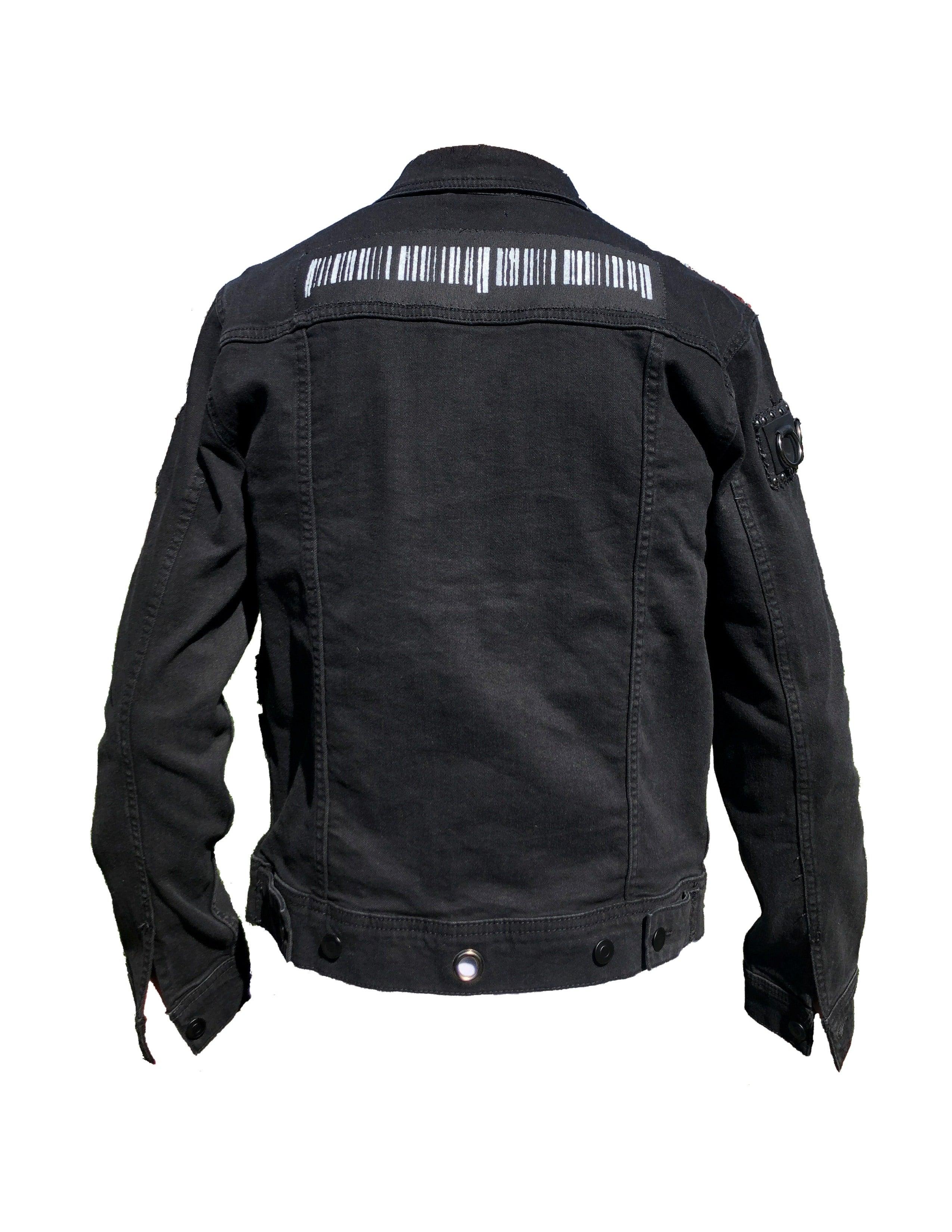 Heavy metal leather top jacket mens