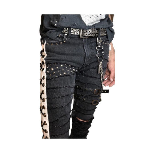 Men’s Blackout Gothic/Punk Rocker Jeans boomersarepunktoo.com