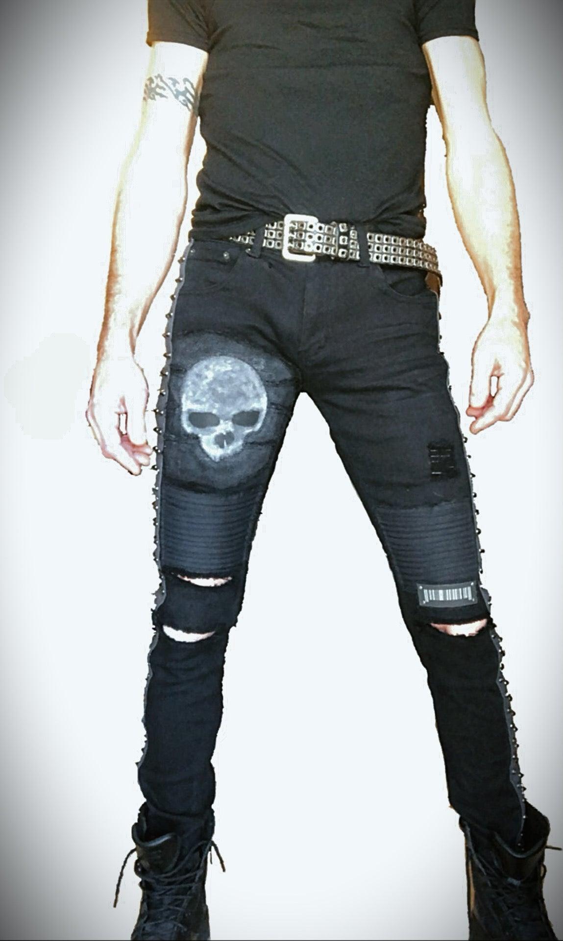 Men's Gothic/Heavy Metal/Punk Jeans (The Boomers too