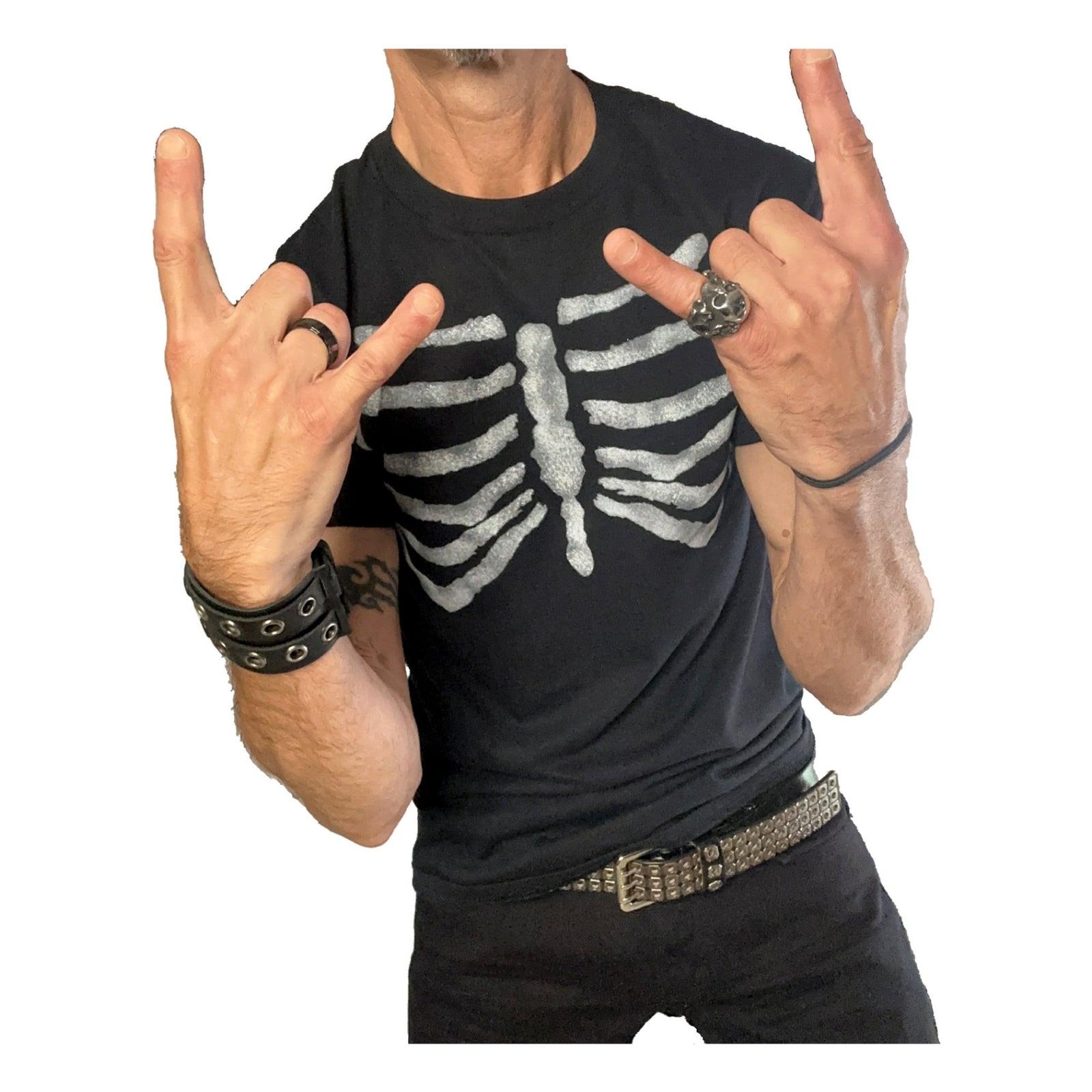 punk-rock-skeleton-rib-cage-black-t-shirt-2 - Boomers are Punk too