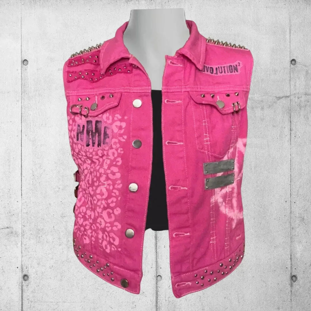 REVOLUTION 2 Women’s Punk Studded Battle Vest boomersarepunktoo.com