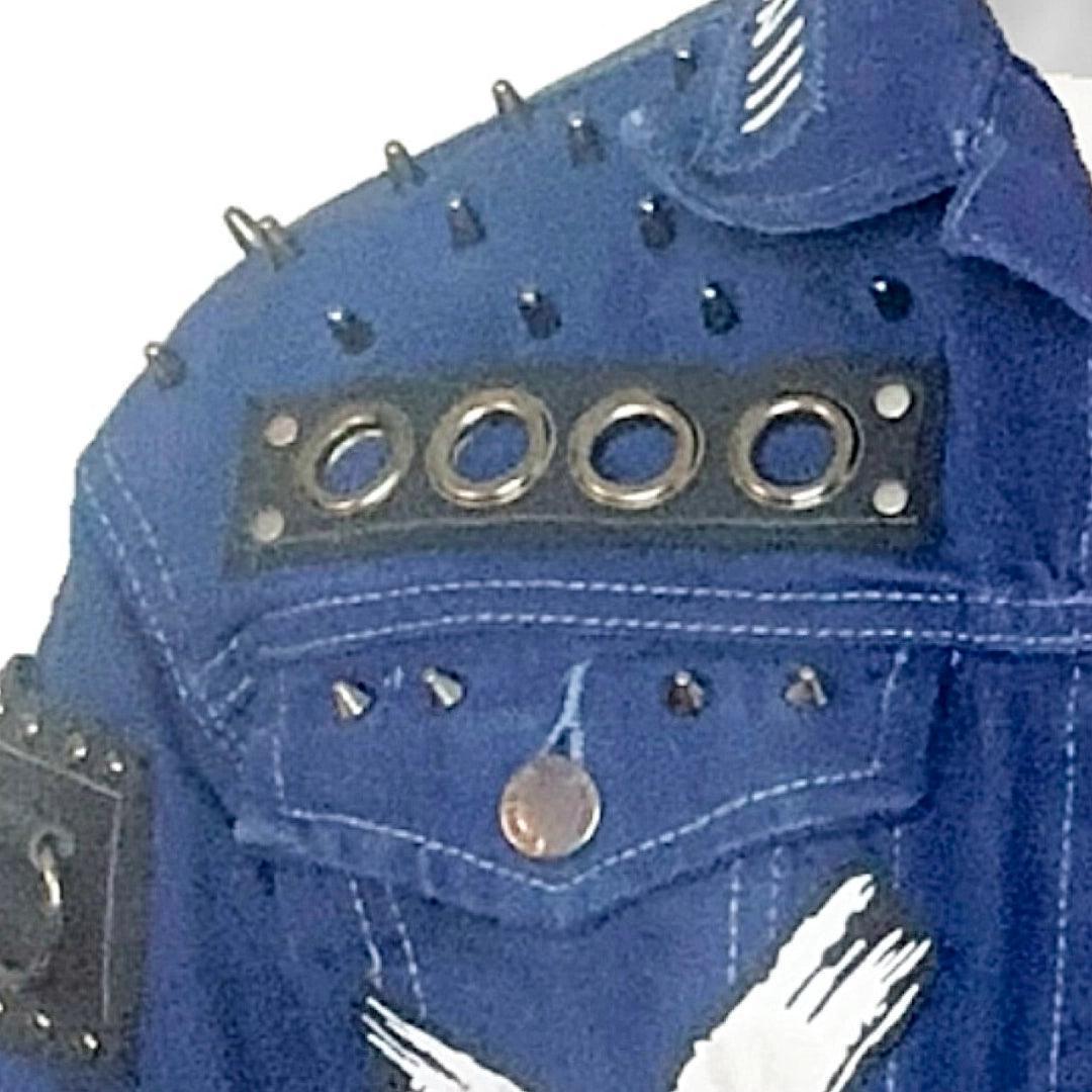 Royal Blue Punk Rock Battle Jacket (The Forsaken) boomersarepunktoo.com