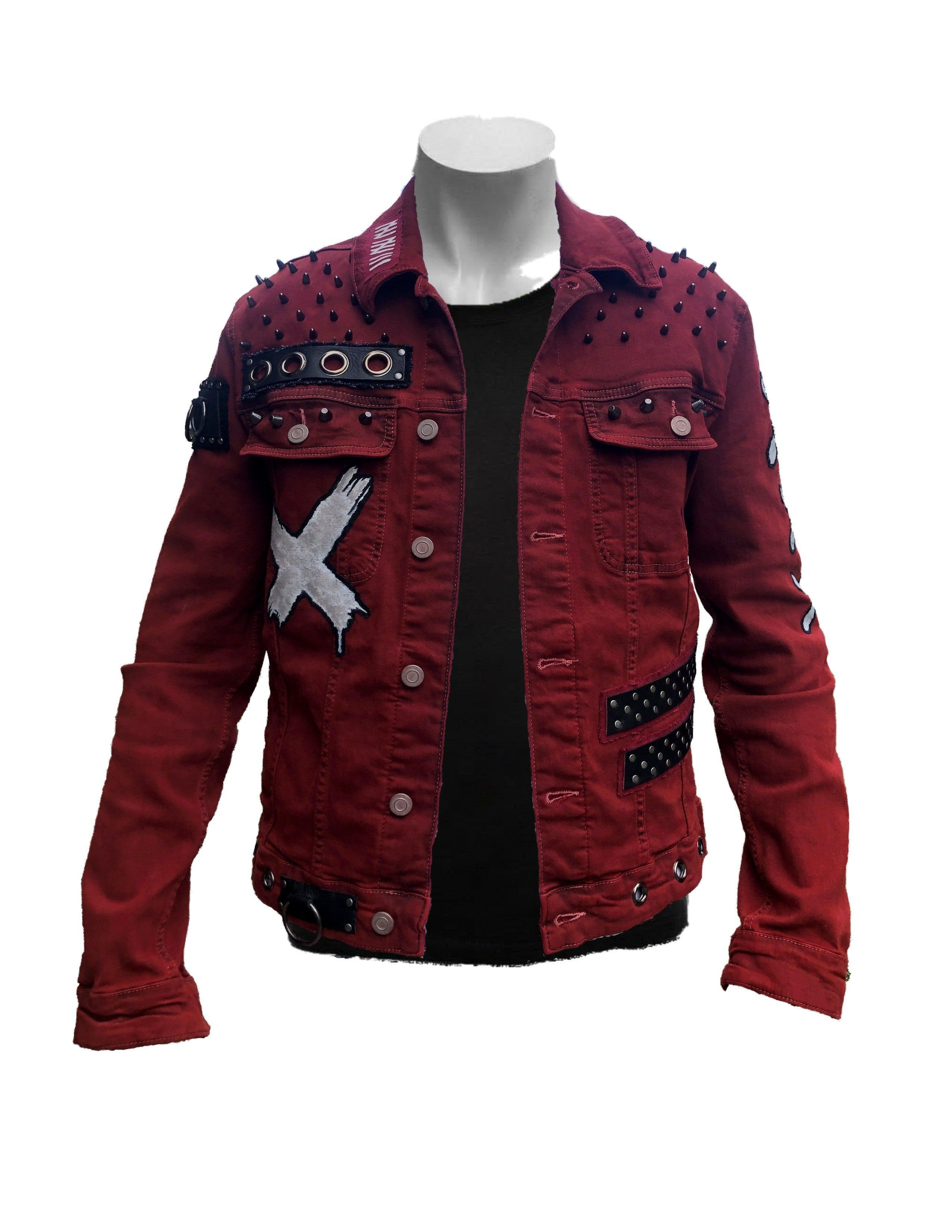 Scarlet Red Punk Rock Battle Jacket (The Forsaken) – Boomers are 