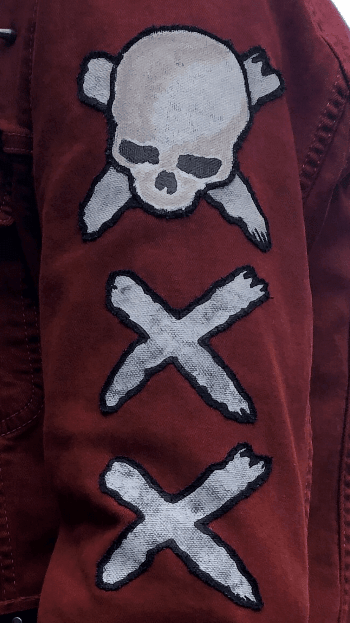 Scarlet Red Punk Rock Battle Jacket (The Forsaken)