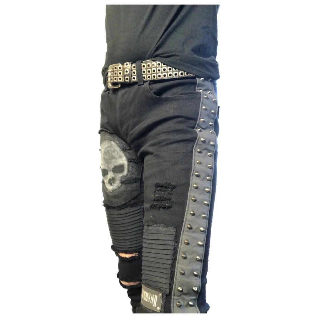 Studded Gothic Style Punk Jeans (The Skavenger) boomersarepunktoo.com