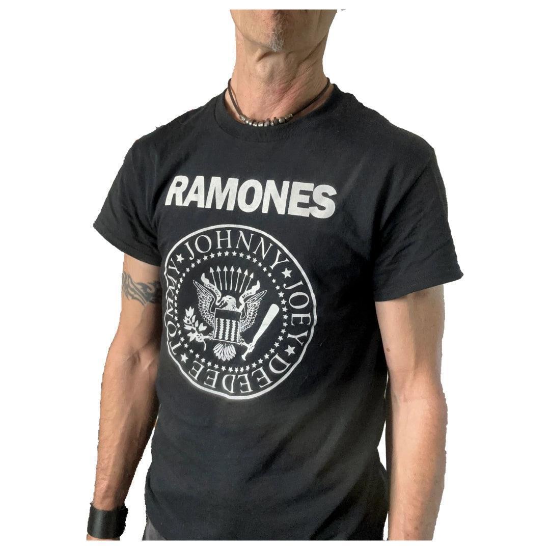 The Ramones Iconic Eagle Crest Logo Tee Shirt boomersarepunktoo.com