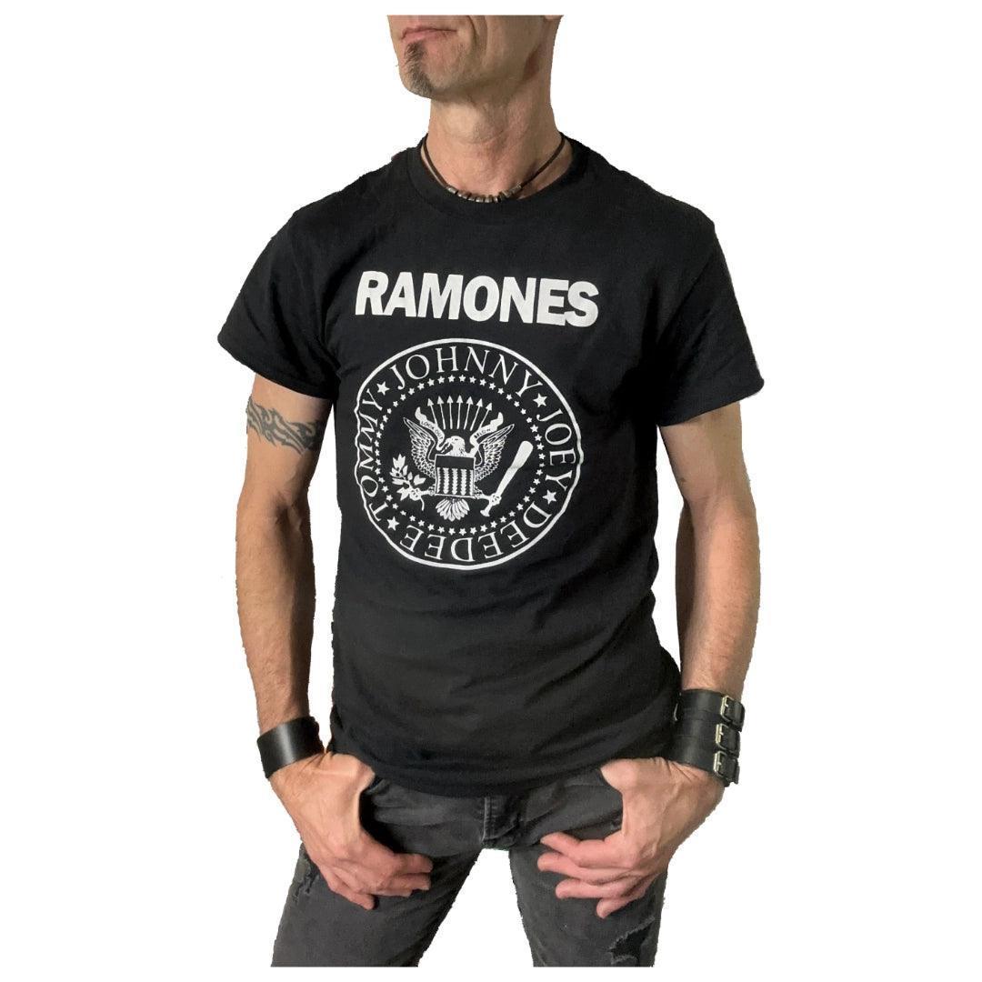 The Ramones Iconic Eagle Crest Logo Tee Shirt boomersarepunktoo.com