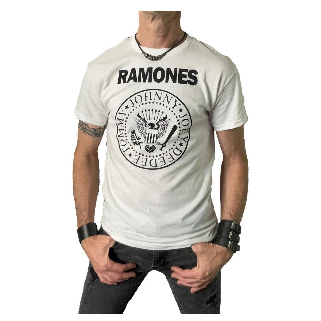 The Ramones Iconic Eagle Crest Logo Tee Shirt boomersarepunktoo.com