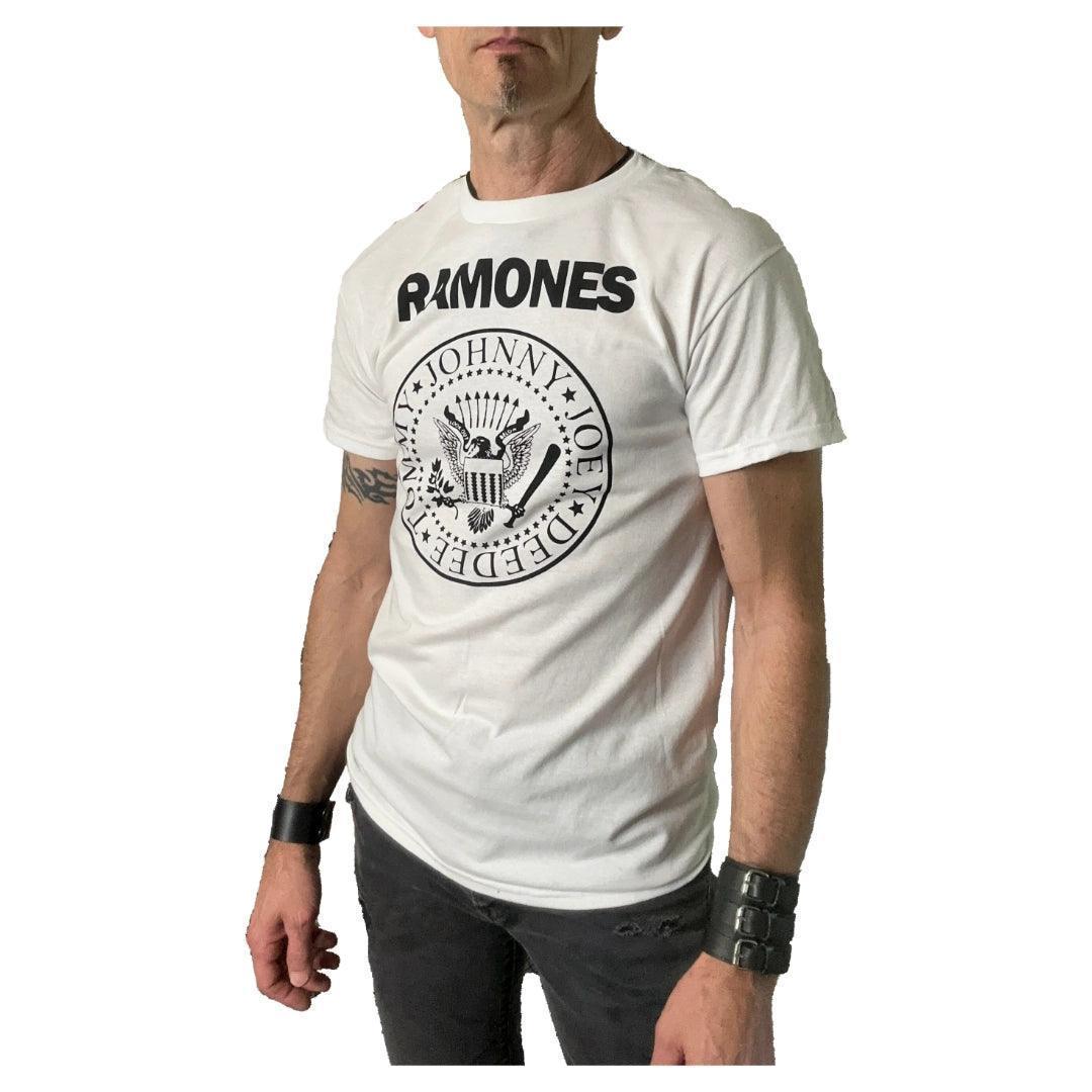 The Ramones Iconic Eagle Crest Logo Tee Shirt boomersarepunktoo.com